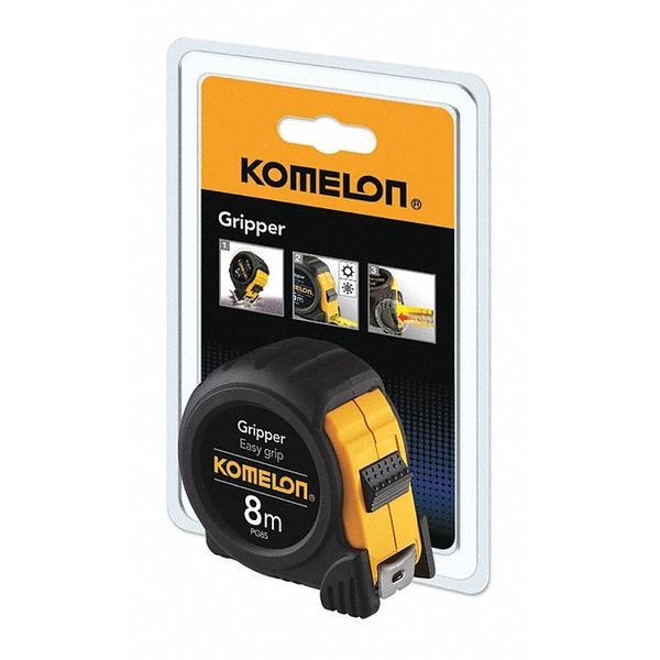 Komelon PG85 8M by 25mm Metric Gripper Tape, Black 8 x 25