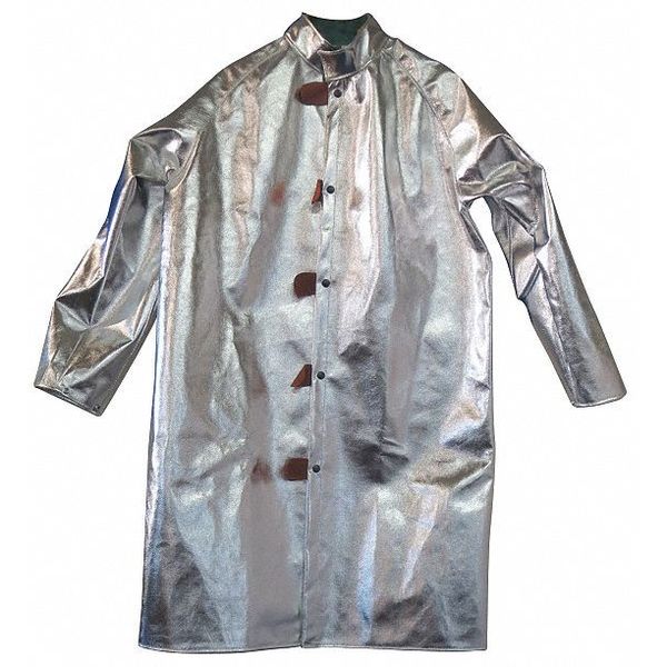 Chicago Protective Apparel Coat, 45", Aluminizd, Carbon, Para-Aramid, XL 602-ACK13-XL
