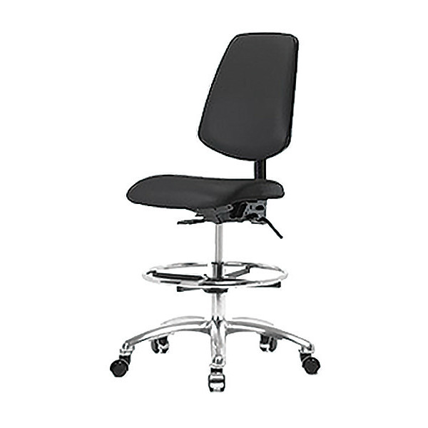 Blue Ridge Ergonomics Vin Med Ben Chair w/ Med Bk CF Cast BLK BR-VMBCH-MB-CR-T0-A0-CF-CC-8540