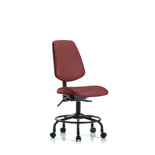 Blue Ridge Ergonomics Desk Chairs, 21" to 26" Height, No Arms, Bordeaux BR-VDHCH-MB-RT-T0-A0-RC-8532