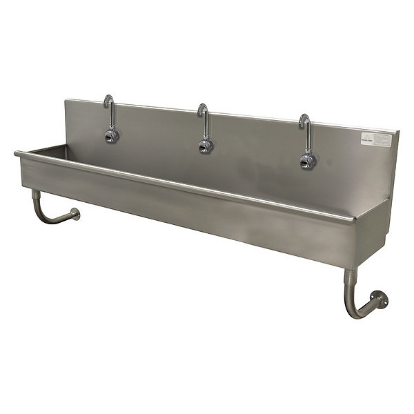 Advance Tabco Wash Sink, Hands-Free, 3 Station 19-18-60EF