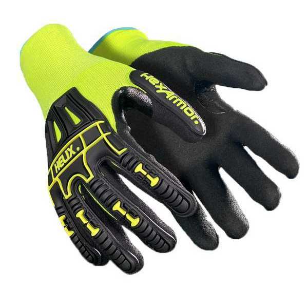 Hexarmor Safety Gloves, 7/S, Nylon, Black, 9.3" L, PR 3006-S (7)