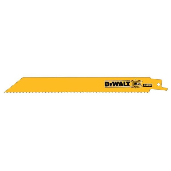 Dewalt 8" 14 TPI Straight Back Bi-Metal Reciprocating Blade (100 pack) DW4809B