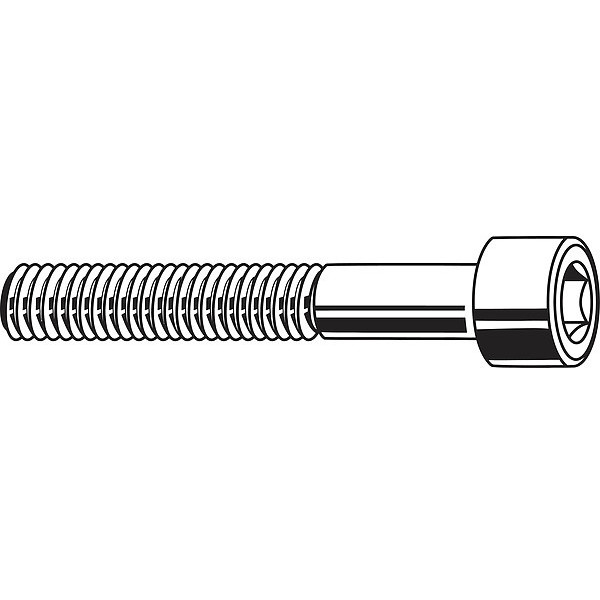 Zoro Select M27-3.00 Socket Head Cap Screw, Black Oxide Steel, 70 mm Length, 5 PK M07000.270.0070