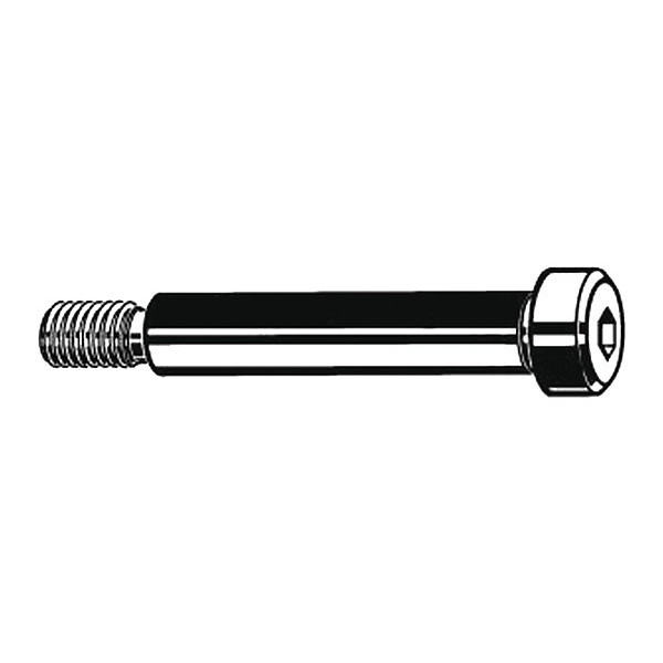 Zoro Select Shoulder Screw, 1/4"-20 Thr Sz, 7/16 in Thr Lg, 1/4 in Shoulder Lg, Alloy Steel, 10 PK U07111.031.0025
