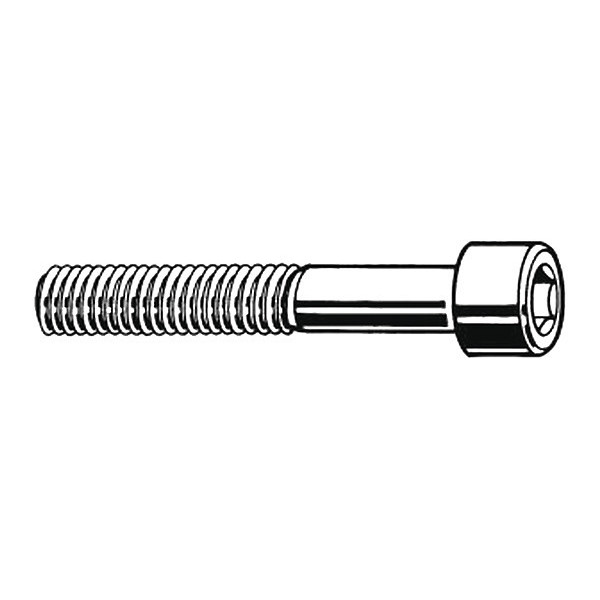 Zoro Select M6-1.00 Socket Head Cap Screw, Plain Stainless Steel, 90 mm Length, 50 PK M55050.060.0090