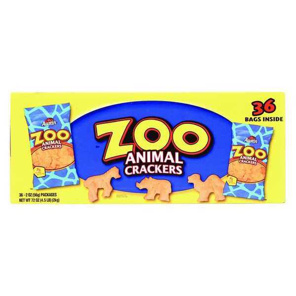 Austin 2 oz. Zoo Animal Crackers, Original, 36 PK 827545