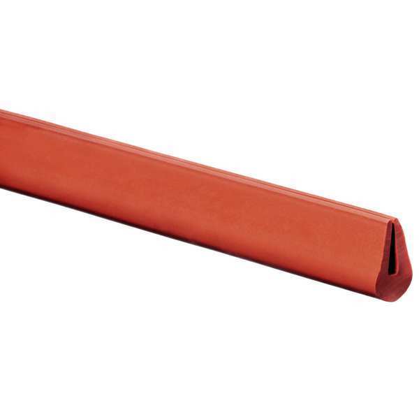 Zoro Select Rubber Edging, Silicone, 10 ft Length, Non-Adhesive Backing, 1/4 in Overall Width, Style: F ZTRIM-367