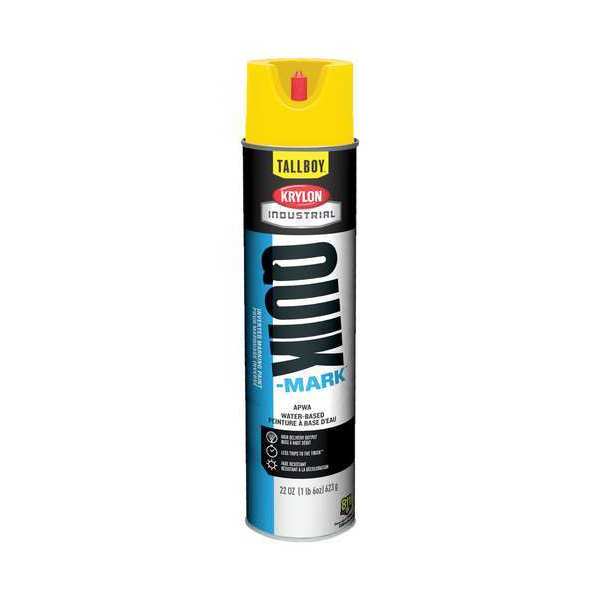 Krylon Industrial Inverted Marking Paint, 22 oz., Utility Yellow, Water -Based T03801004