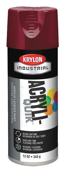 Krylon Industrial Spray Paint, Cherry Red, Gloss, 12 oz K02101A07