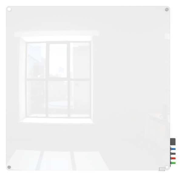 Ghent 48"x48" Magnetic Glass Dry Erase Board, White HMYRM44WH