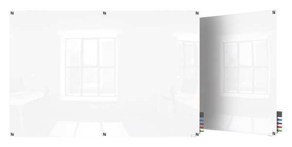 Ghent 48"x72" Magnetic Glass Dry Erase Board, White HMYSM46WH