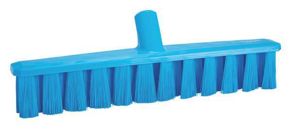 Vikan 15 1/4 in Sweep Face Broom Head, Medium, Synthetic, Blue 31733