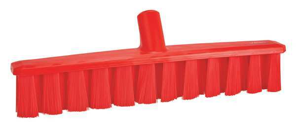 Vikan 15 1/4 in Sweep Face Broom Head, Medium, Synthetic, Red 31734