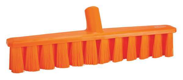 Vikan 15 1/4 in Sweep Face Broom Head, Medium, Synthetic, Orange 31737