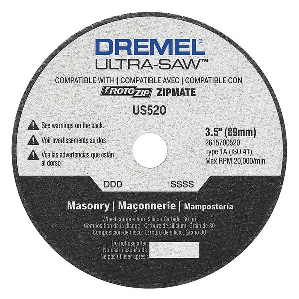 Dremel Cutting Wheel, Carbide, 3-1/2 in. dia. US520-01