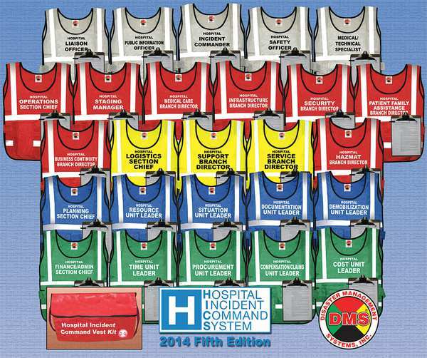 Disaster Management Systems HICS 2014 Vest Kit, Medium, 26 Vests DMS 05312