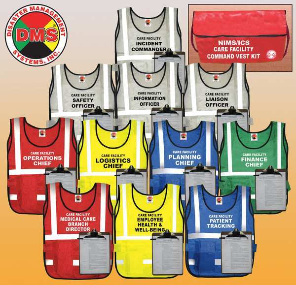 Disaster Management Systems Care Facility Command Kit, 11 Vests DMS 05526