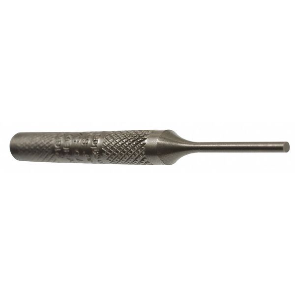 Mayhew Pin Punch, Steel, 4in.L, 1/4in. Tip 21707