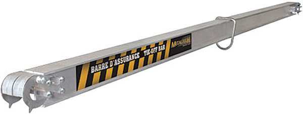 Metaltech Tie-Off Bar, 10-7/32 ft.L, Aluminum, Steel M-BAA10