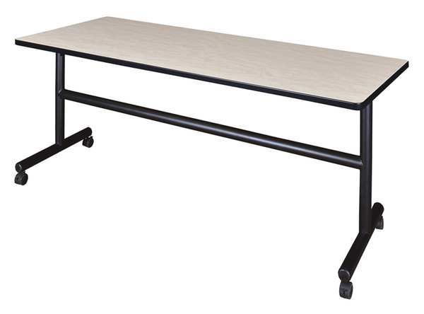 Regency RectangleKobe Flip Top Tables, 72X24X29, Wood, MetalTop, Maple MKFT7224PL