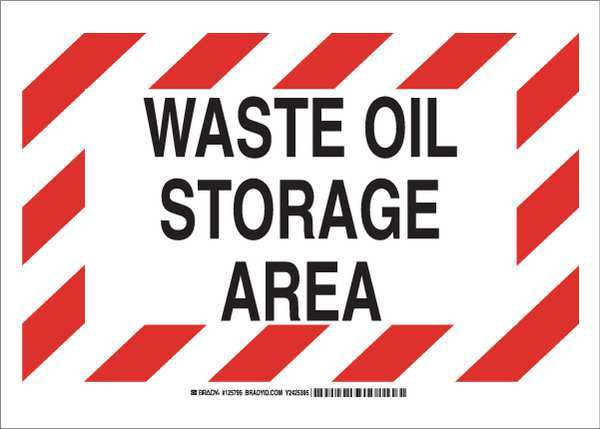 Brady Chemical Sign, Poly, 10 x14 in, Blk/Red/Wht 125795