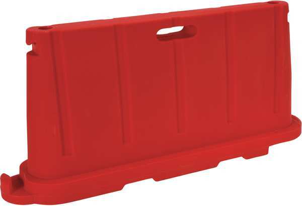 Vestil Stackable Poly Barricade, Red, Virgin Polyethylene with UV Stabilizer, 36 H, 76.5 L, 16 W, Red BCD-7636-RD