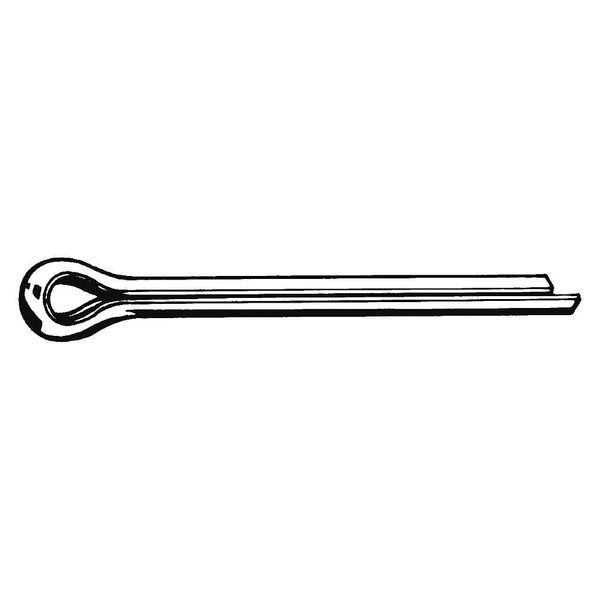 Zoro Select Cotter Pin, 1.6mmDx16mm L, SS A2, PK25 M51700.016.0016