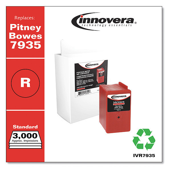 Innovera PM Ink Cartridge, Red, PtneyBows, MaxPg3000 IVR7935