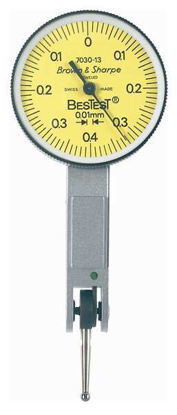 Tesa Brown & Sharpe Dial Test Indicator, Vert, 0 to 0.2mm 599-7032-13