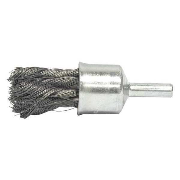 Weiler 1/2" Knot Wire End Brush .014" Steel Fill 10217