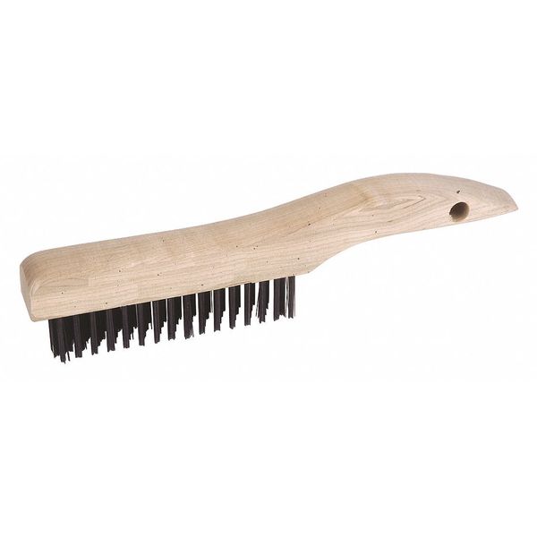 Weiler 5/8 in W Scratch Brush, 5 in L Handle, 1 3/16 in L Brush, Hardwood, 10 in L Overall 44061