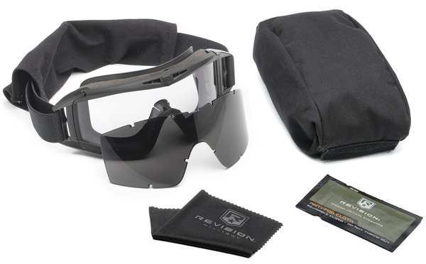 Revision Military Military Safety Goggles Kit, Clear, Smoke Gray Anti-Fog, Scratch-Resistant Lens 4-0309-9504