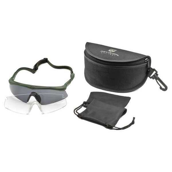 Revision Military Safety Glasses, Interchangeable Lenses Anti-Fog, Scratch-Resistant 4-0076-0341