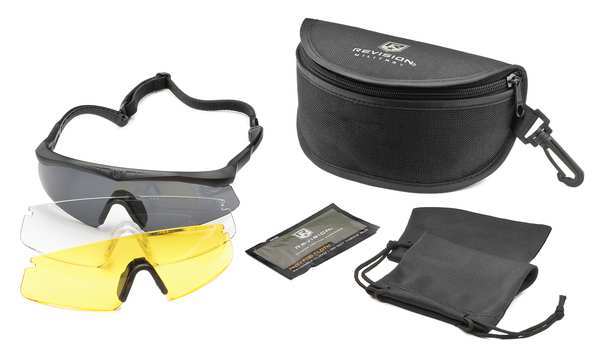 Revision Military Safety Glasses, Interchangeable Lenses Anti-Fog, Scratch-Resistant 4-0076-0101