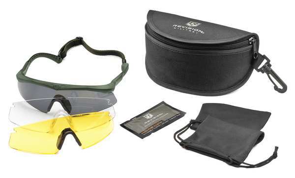 Revision Military Safety Glasses, Interchangeable Lenses Anti-Fog, Scratch-Resistant 4-0076-0251