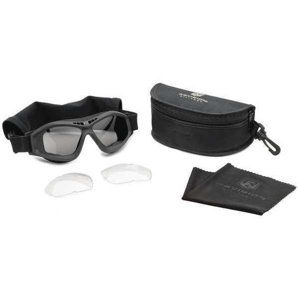 Revision Military Slim Tactical Safety Goggles Kit Clear Smoke Gray Anti Fog Scratch