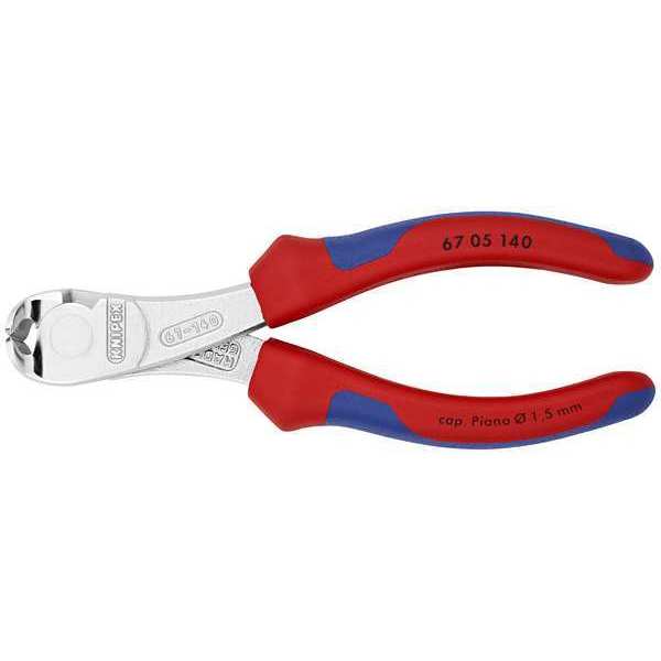 Knipex End Cutting Pliers, 5-1/2 Red 67 05 140 | Zoro