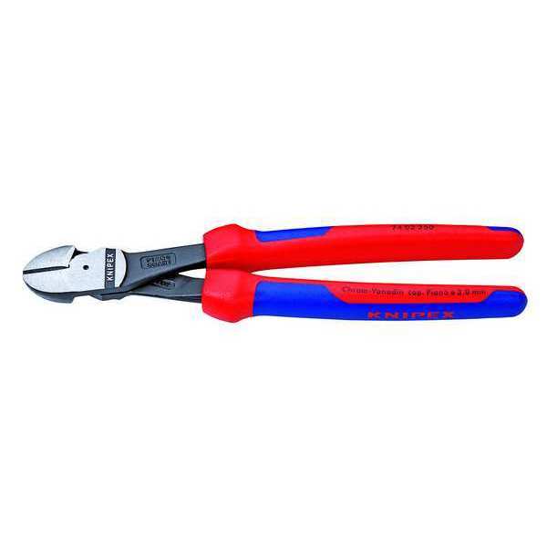 Knipex 10 in 74 Diagonal Cutting Plier Standard Cut Oval Nose Uninsulated 74 02 250 SBA