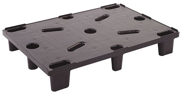 Zoro Select High Density Polyethylene Pallet, 41 3/4 in L, 29 3/4 in W, 6 3/8 in H 42X30 SMALL FORMAT PALLET