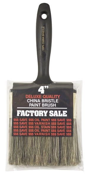 Wooster 4" Flat Sash Paint Brush, China Hair Bristle, Plastic Handle Z1101-4
