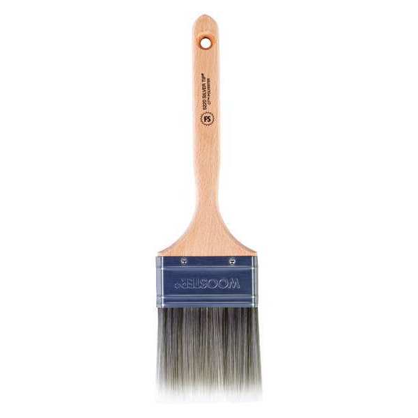 Wooster 3" Flat Sash Paint Brush, Silver CT Polyester Bristle, Wood Handle 5220-3