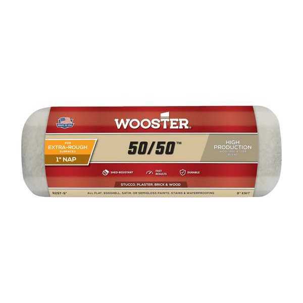 Wooster 9" Paint Roller Cover, 1" Nap, Knit Lambswool/Polyester R297-9