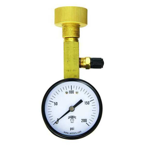 Winters Air Over Water Test Gauge Kt, 0 to 200psi AOM-204TM
