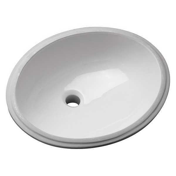 Zurn Lavatory Sink, Undermount, Vitreous China White, Bowl Size 16-3/16" Z5220