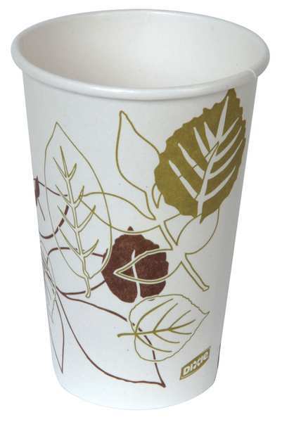 Dixie Disposable Hot cup 16 oz. White, Paper, Pk1000 2346PATH