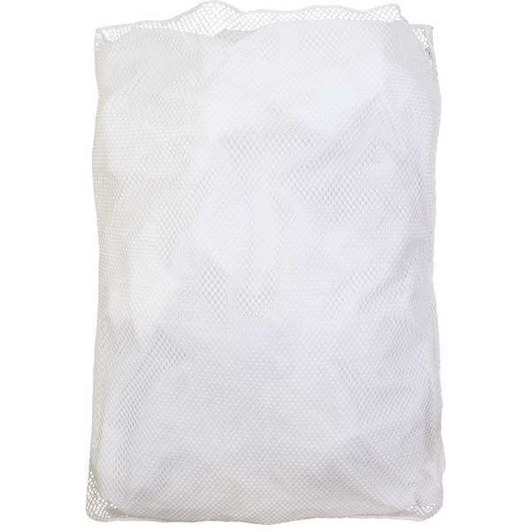 Zoro Select Open Top Polyester Mesh Laundry Bag White GG245565