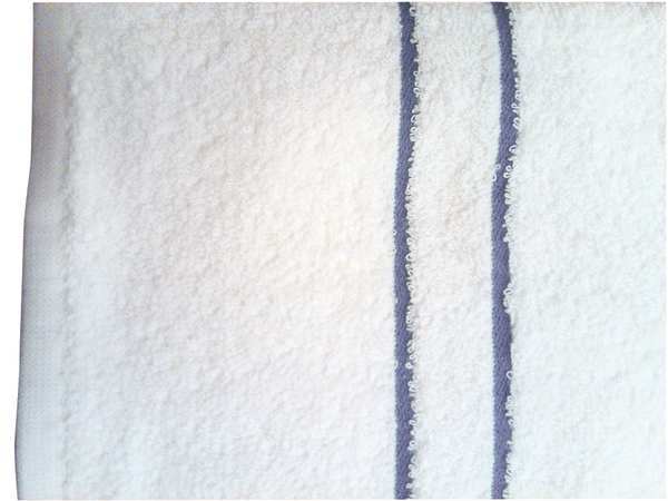 Martex Pool Towel, White w/Blue Dobby, PK12 7133196
