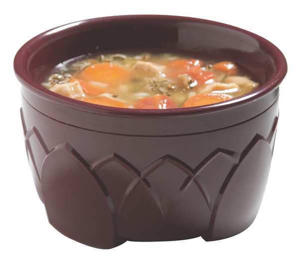 Dinex Insulated Bowl, 9 oz., Urethane Foam Cranberry PK48 DX530061