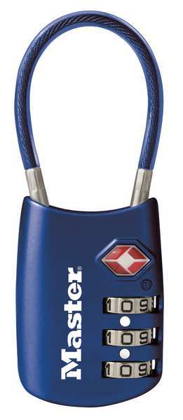 Master Lock 1-3/16" Blue Set Your Own Combination TSA Luggage Lock 4688DBLU